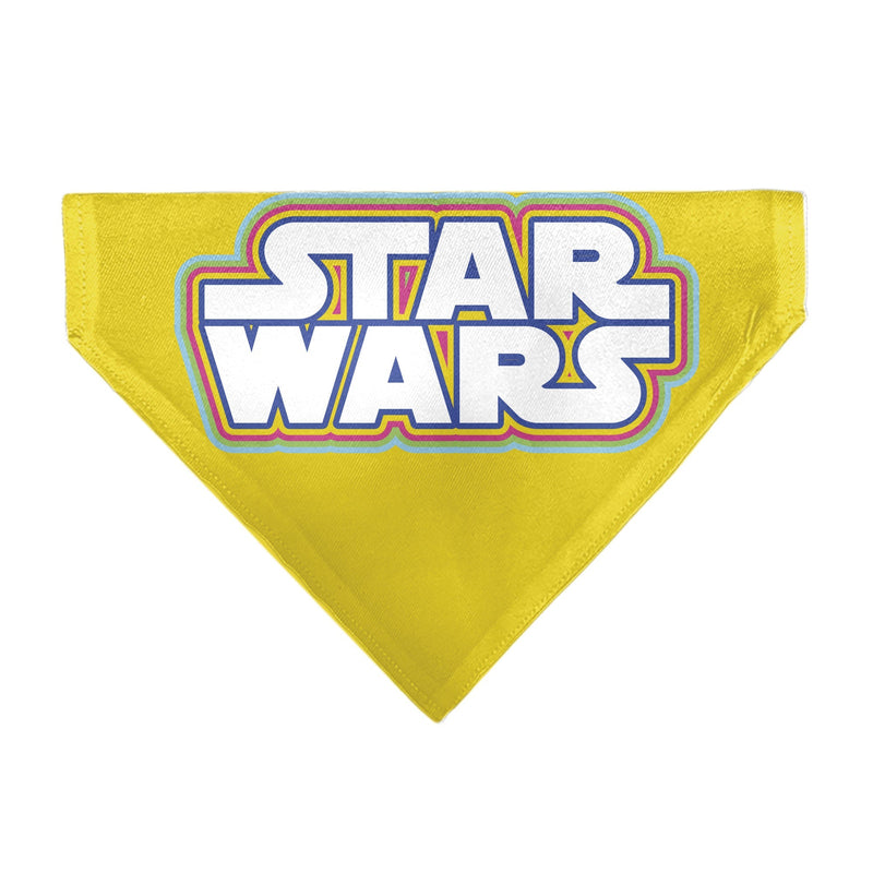 Pet Bandana - STAR WARS Title Logo Yellow/Multi Color/White 