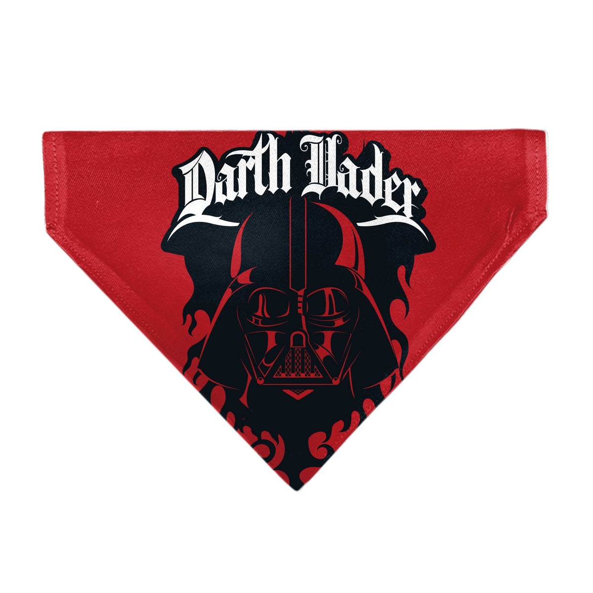 Pet Bandana - Star Wars DARTH VADER Face and Text Flame Red/Black/White 