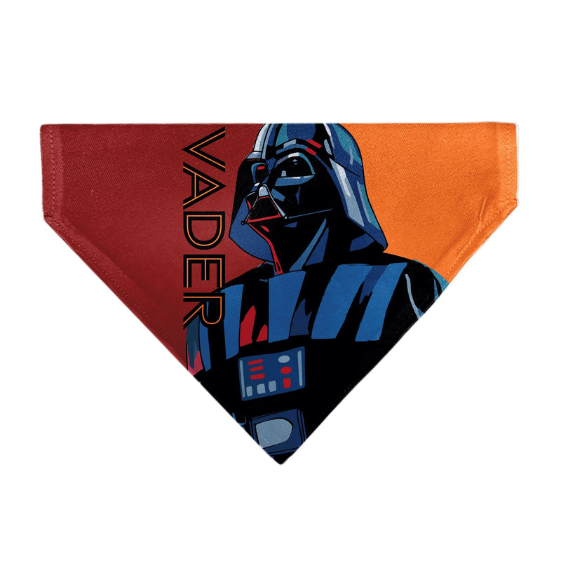 Pet Bandana - Star Wars VADER Text and Pop Art Pose Red/Orange/Black 