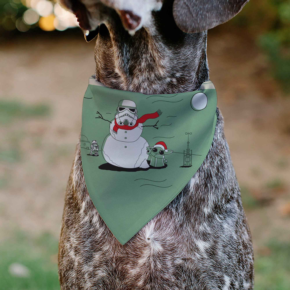 Pet Bandana - Star Wars Holiday Grogu Baby Yoga Santa Claus Scenes