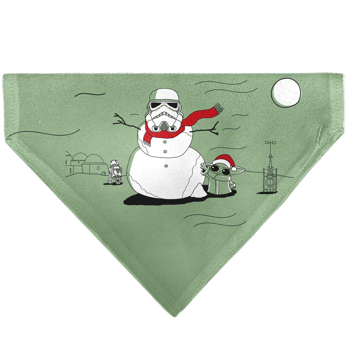 Pet Bandana - Star Wars Holiday Grogu Baby Yoga Santa Claus Scenes