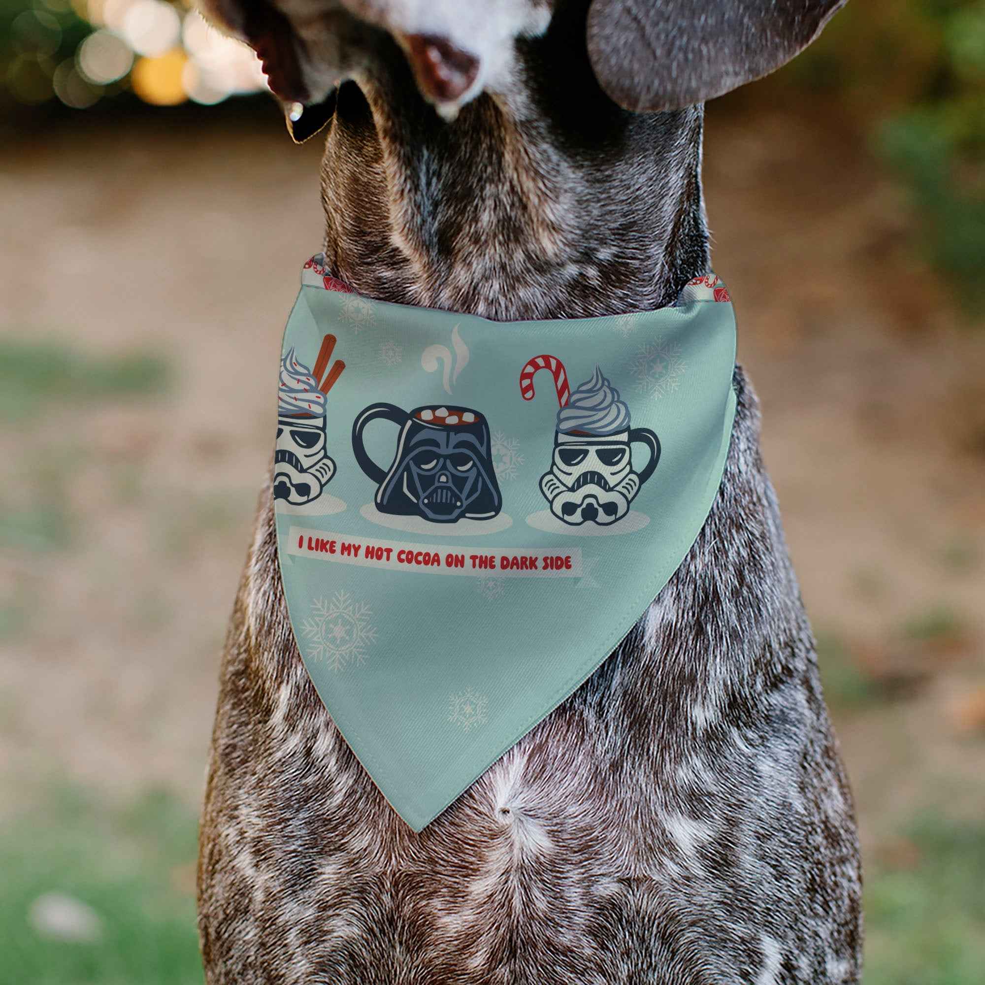 Buckle-Down Star Wars Holiday Hot Cocoa Quote Vader and Stormtrooper Mugs Over-the-Collar Dog Bandana