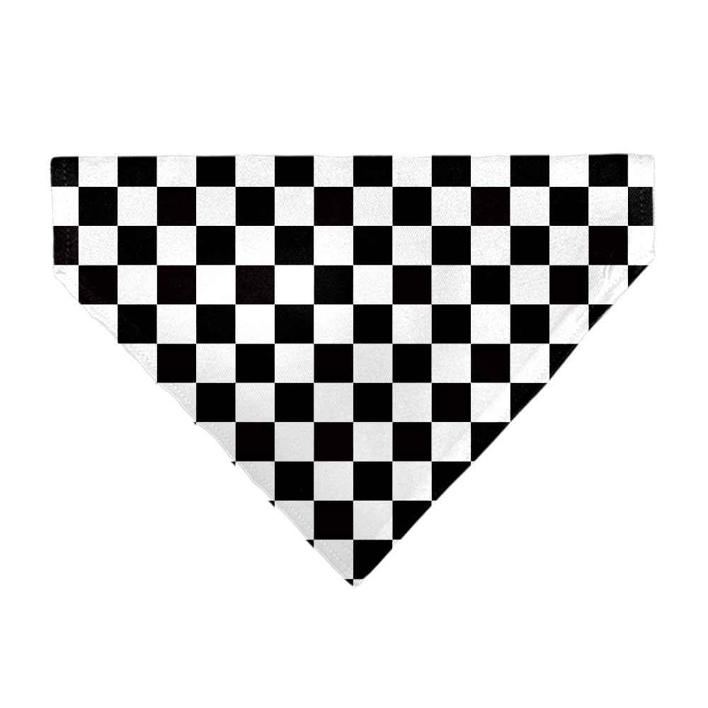 Pet Bandana - Checker Black/White