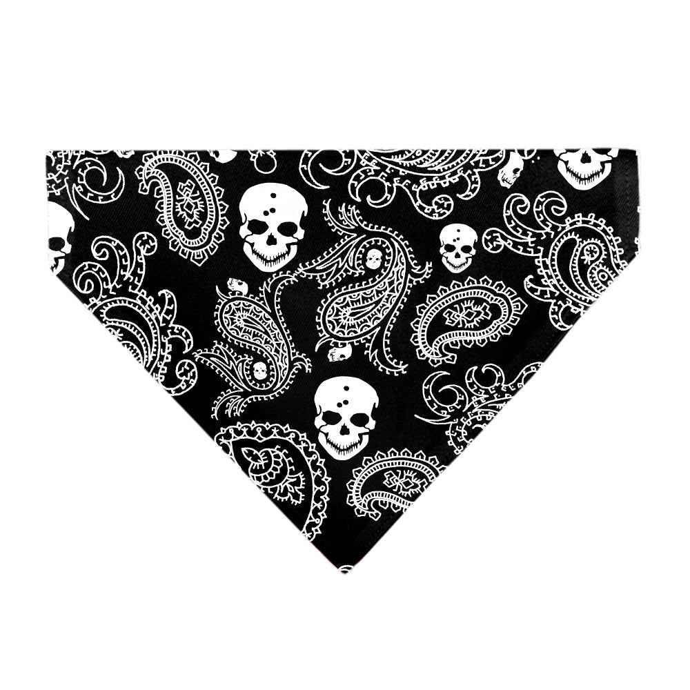 Pet Bandana - Bandana/Skulls Black/White