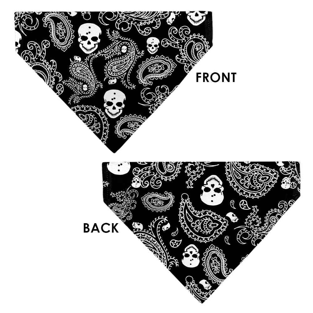 Pet Bandana - Bandana/Skulls Black/White