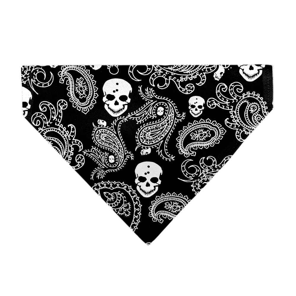 Pet Bandana - Bandana/Skulls Black/White