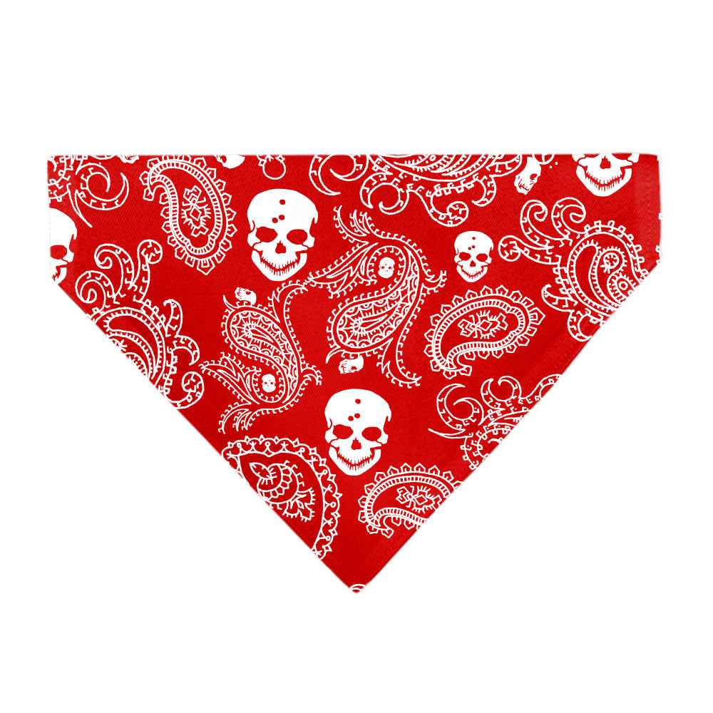 Pet Bandana - Bandana/Skulls Red/White