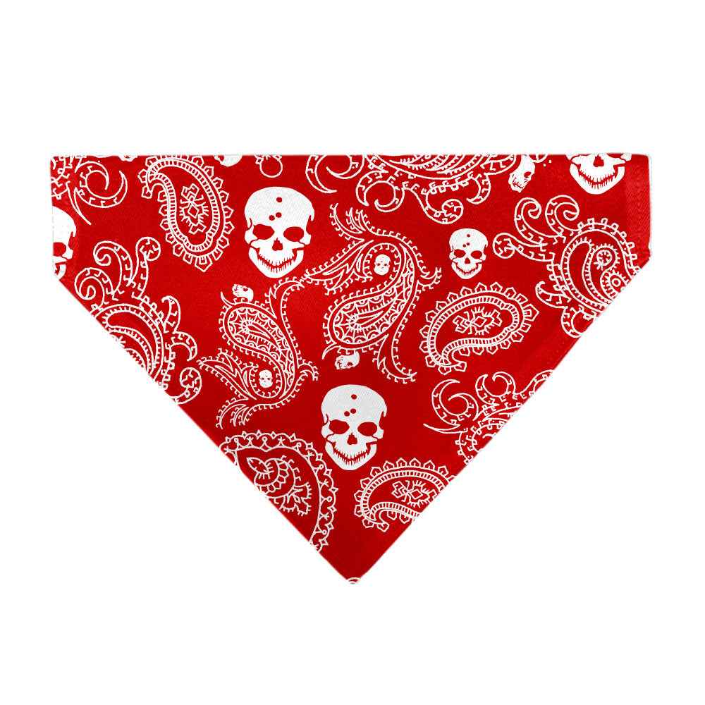 Pet Bandana - Bandana/Skulls Red/White