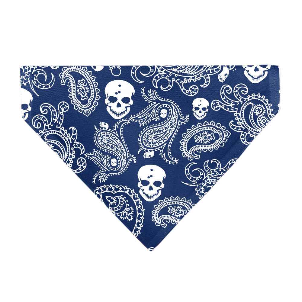 Pet Bandana - Bandana/Skulls Royal/White