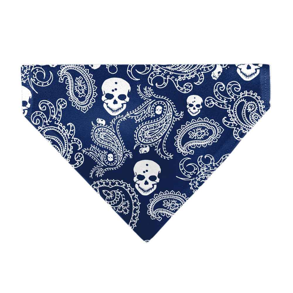 Pet Bandana - Bandana/Skulls Royal/White