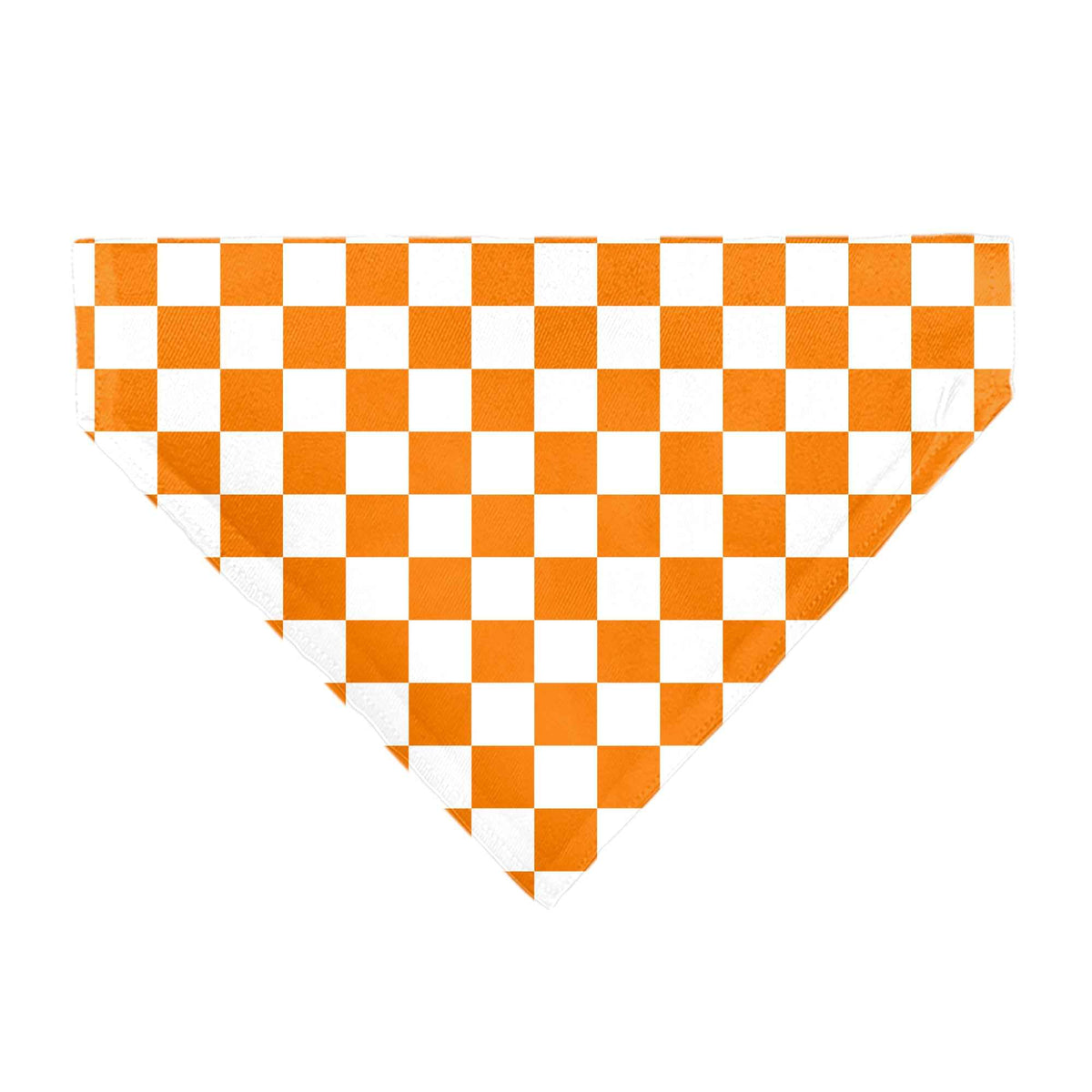 Pet Bandana - Checker White/TN Orange