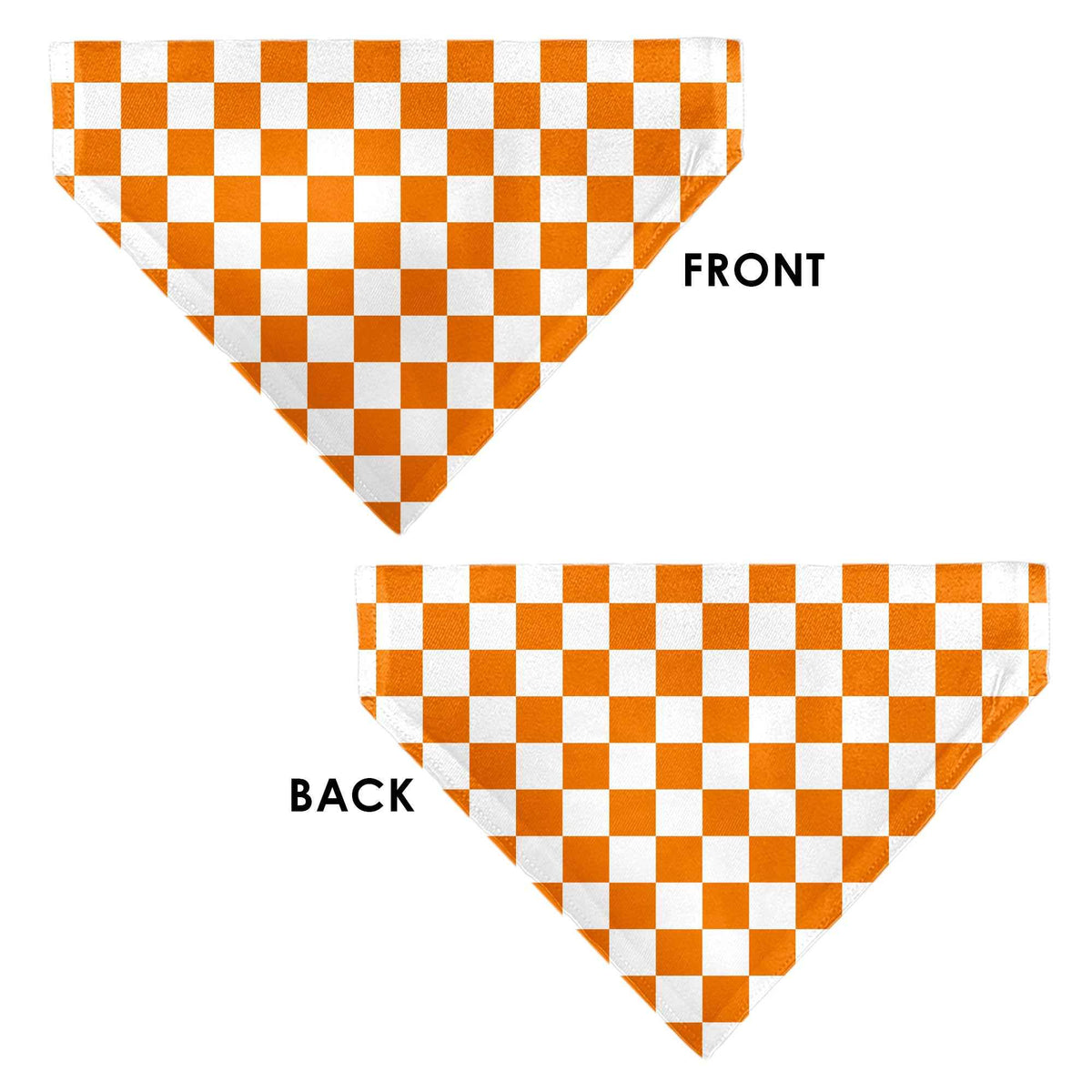 Pet Bandana - Checker White/TN Orange