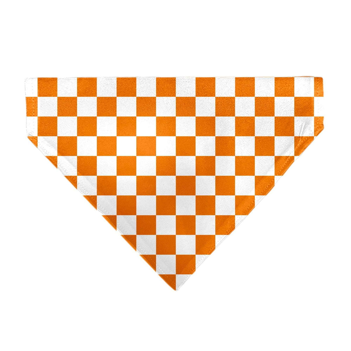 Pet Bandana - Checker White/TN Orange