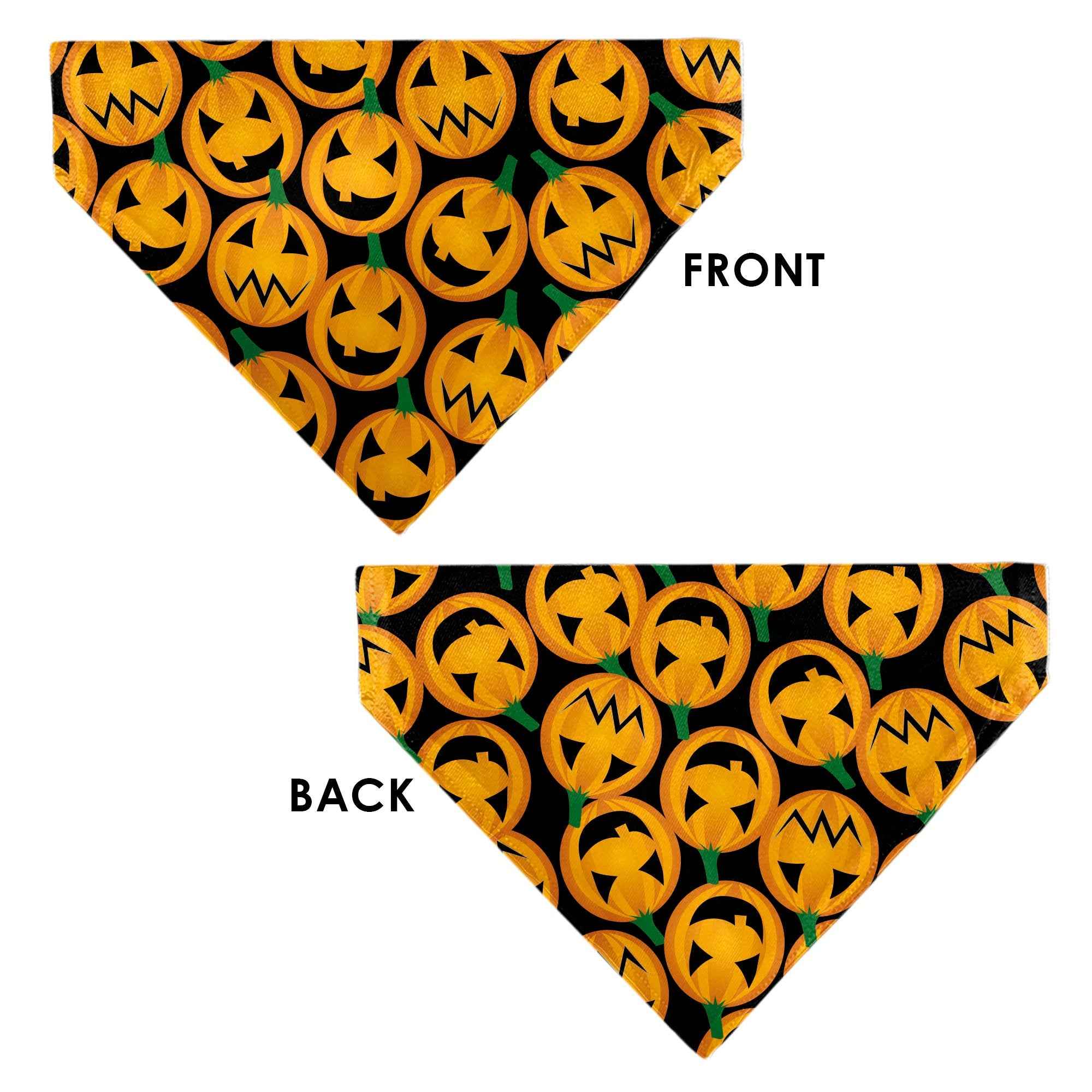 Pet Bandana - Jack-o'-Lantern Collage Black