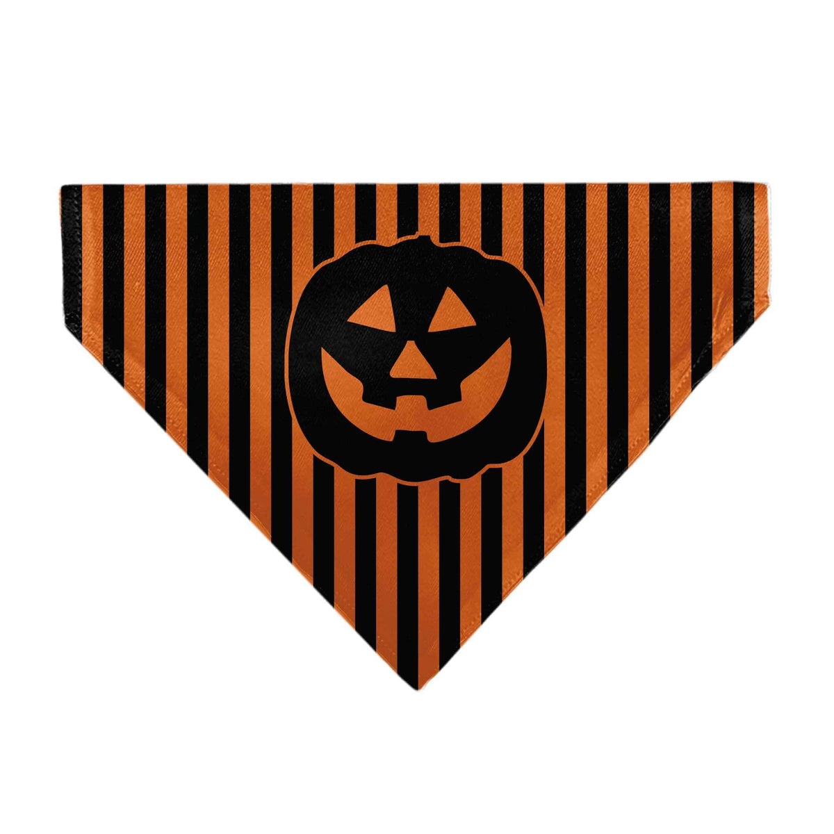 Pet Bandana - Jack-o-Lantern Pumpkin Stripe Orange/Black