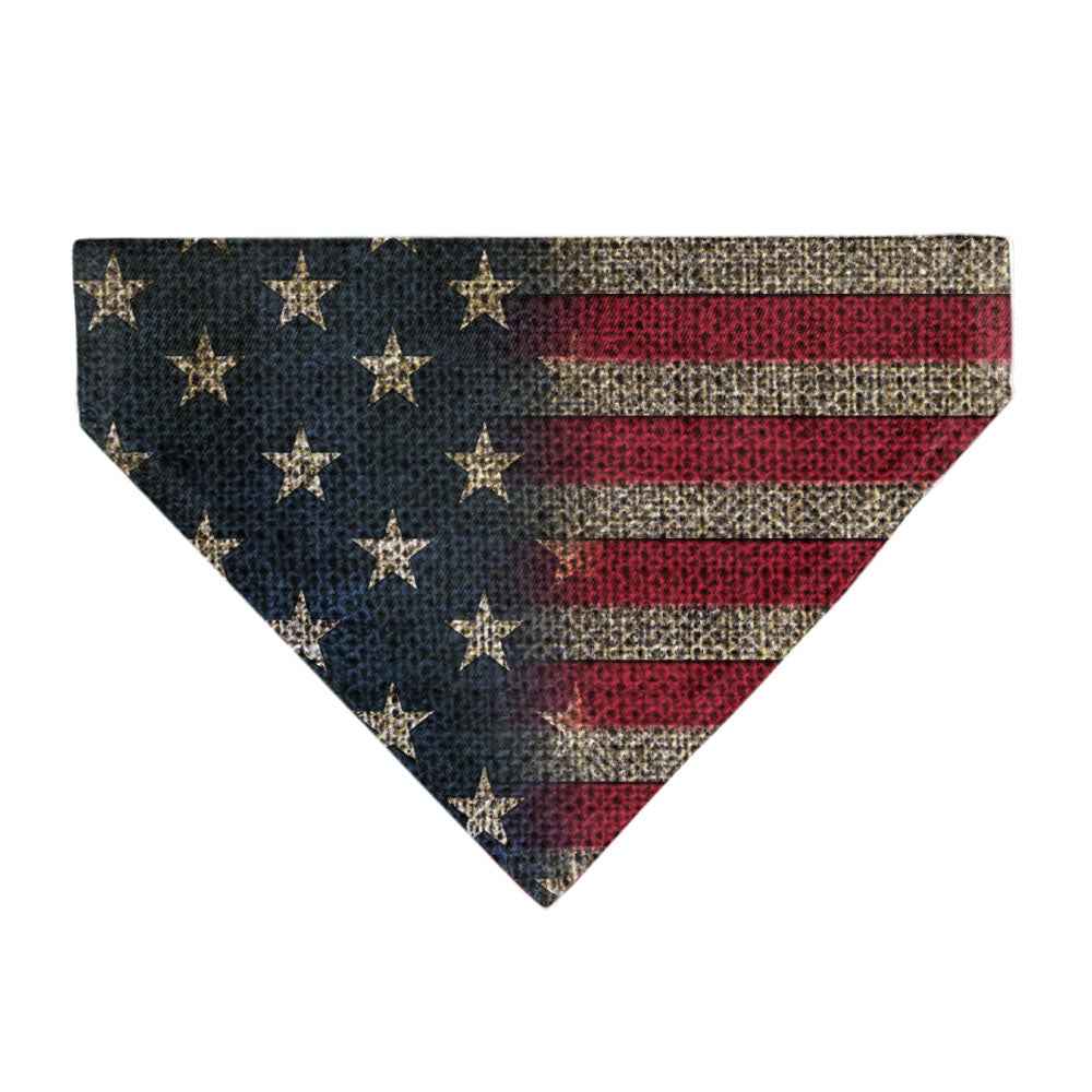 Pet Bandana - Vintage US Flag Stretch