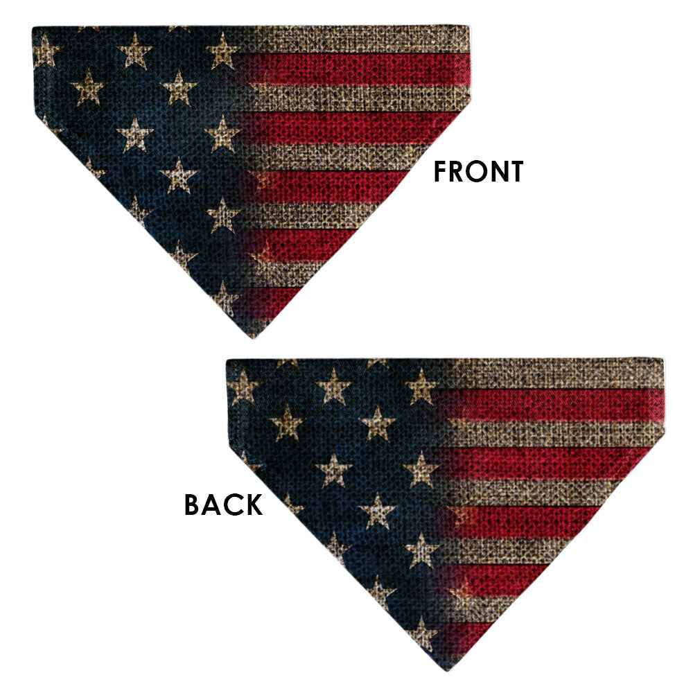 Pet Bandana - Vintage US Flag Stretch