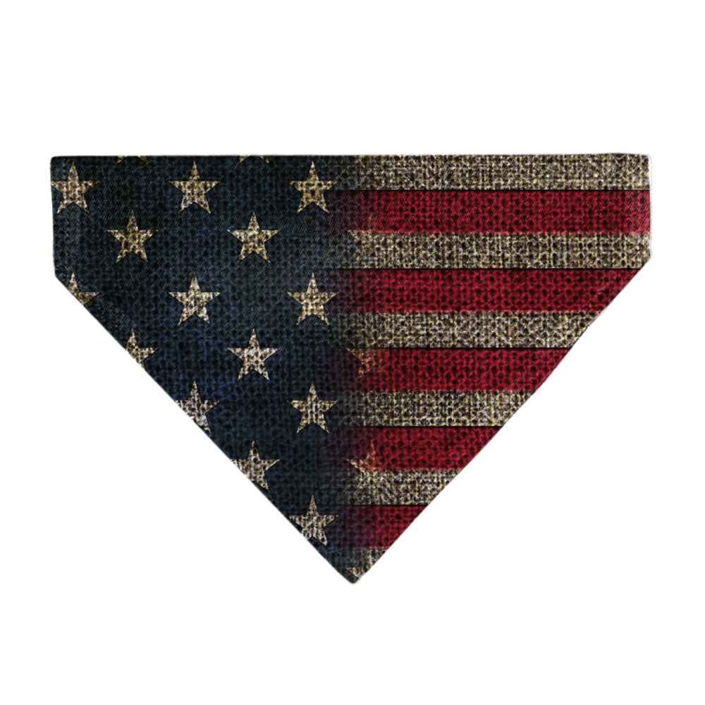 Pet Bandana - Vintage US Flag Stretch