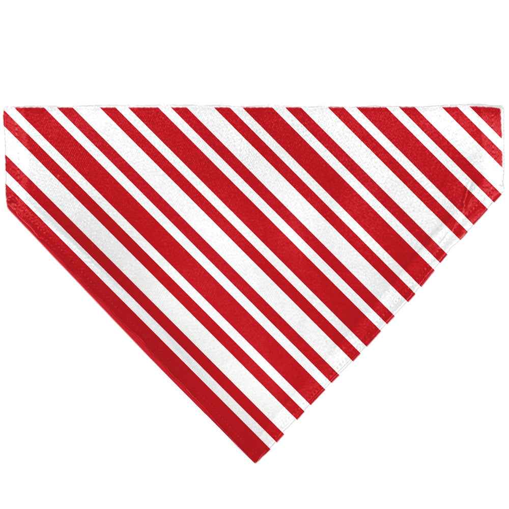 Buckle-Down Candy Cane3 Stripe White/3-Red Over-the-Collar Dog Bandana