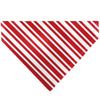 Pet Bandana - Candy Cane3 Stripe White/3-Red