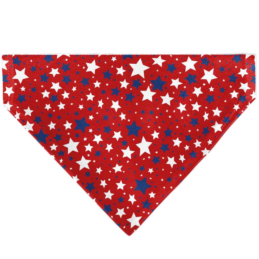 Pet Bandana - Americana Stars Scattered Red/White/Blue