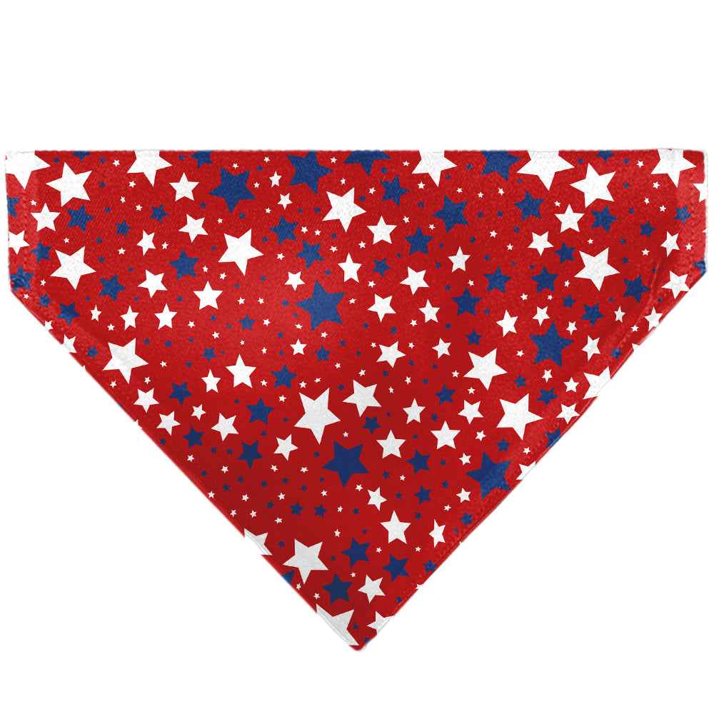 Pet Bandana - Americana Stars Scattered Red/White/Blue