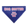Pet Bandana - BIG SISTER Text and Paw Blues/Lavender