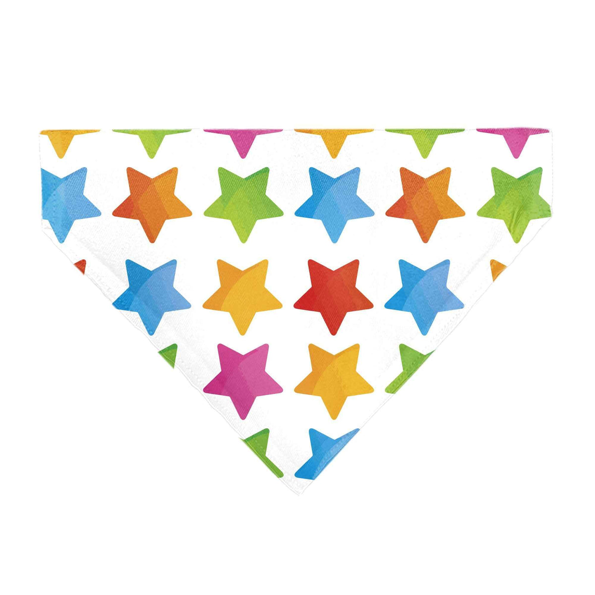 Pet Bandana - BIRTHDAY BOY Text and Stars White/Multi Color
