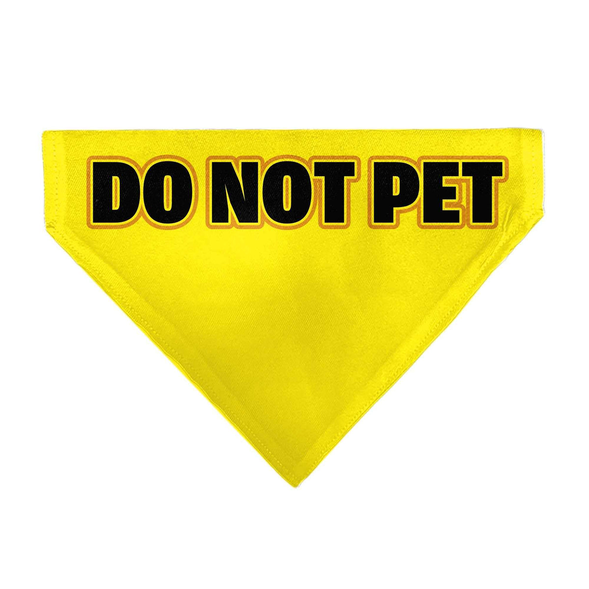 Pet Bandana - DO NOT PET Warning Yellows/Black