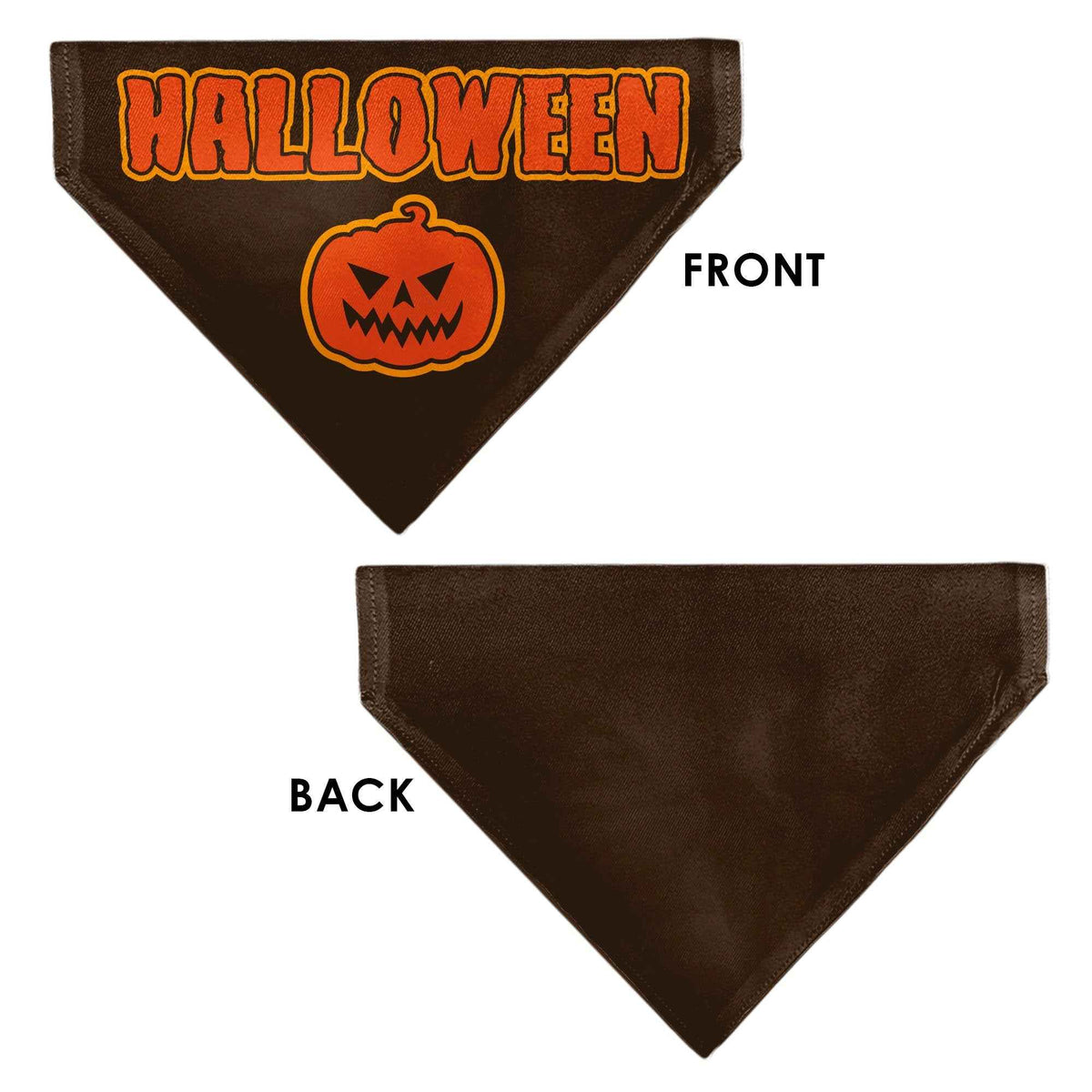 Pet Bandana - HALLOWEEN Jack-O-Lantern Pumpkin Black/Orange