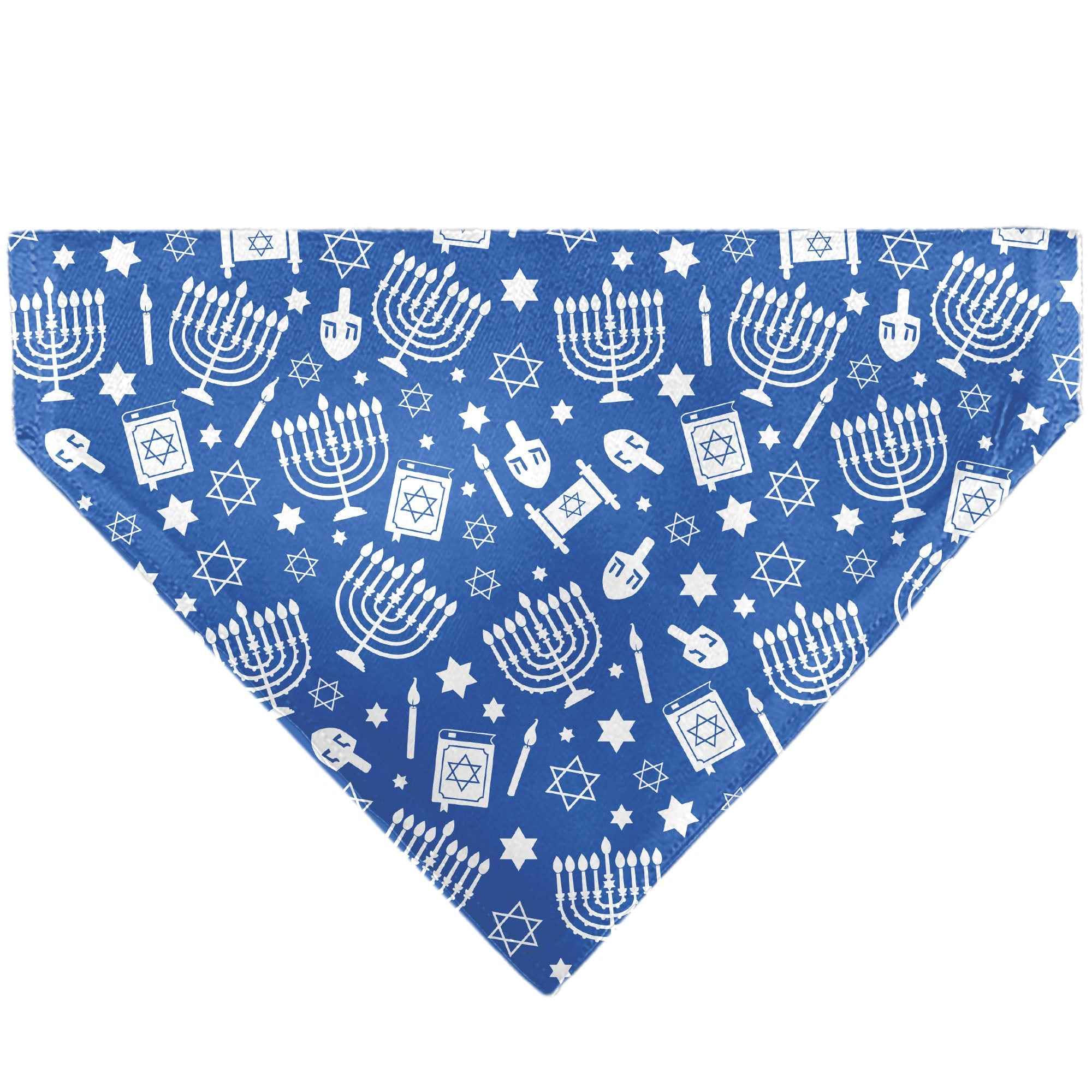 Buckle-Down Hanukkah Holiday Symbols Blue/White Over-the-Collar Dog Bandana