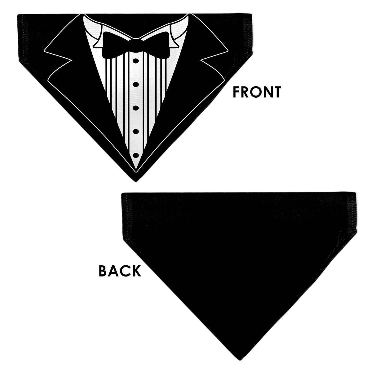 Pet Bandana - Tuxedo Shirt Print Black/White