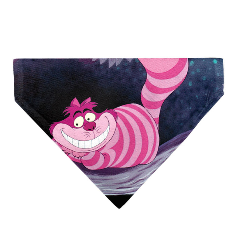 Pet Bandana - Alice in Wonderland Cheshire Cat Smiling Pose 