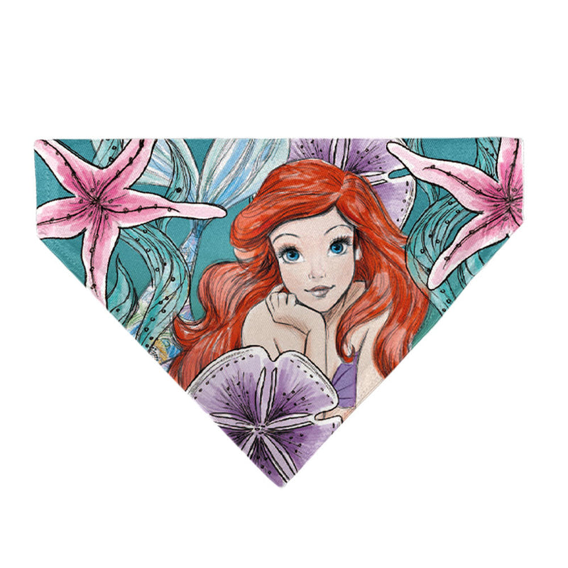 Pet Bandana - The Little Mermaid Ariel Pose and Shells Sketch 