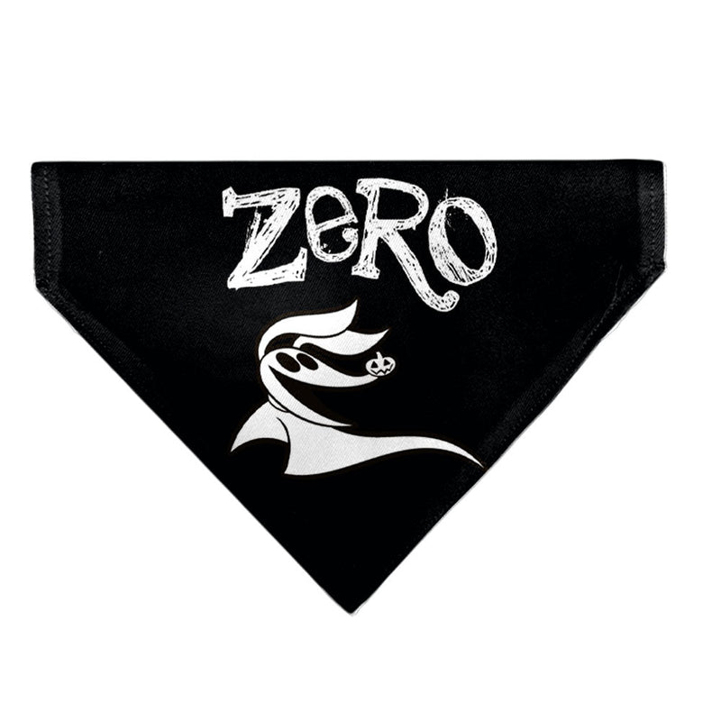Pet Bandana - Nightmare Before Christmas ZERO Smiling Pose Black/White 