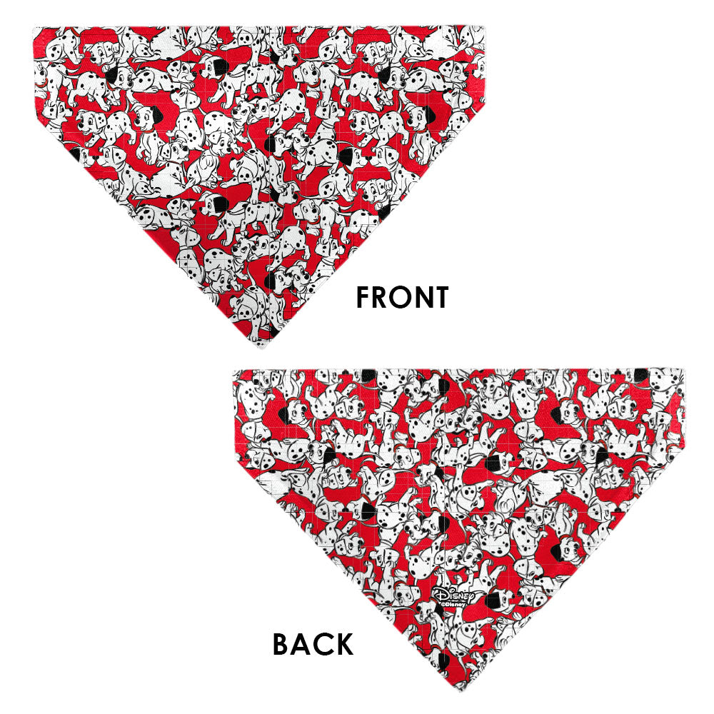 Pet Bandana - 101 Dalmatians Puppies Scattered Red 