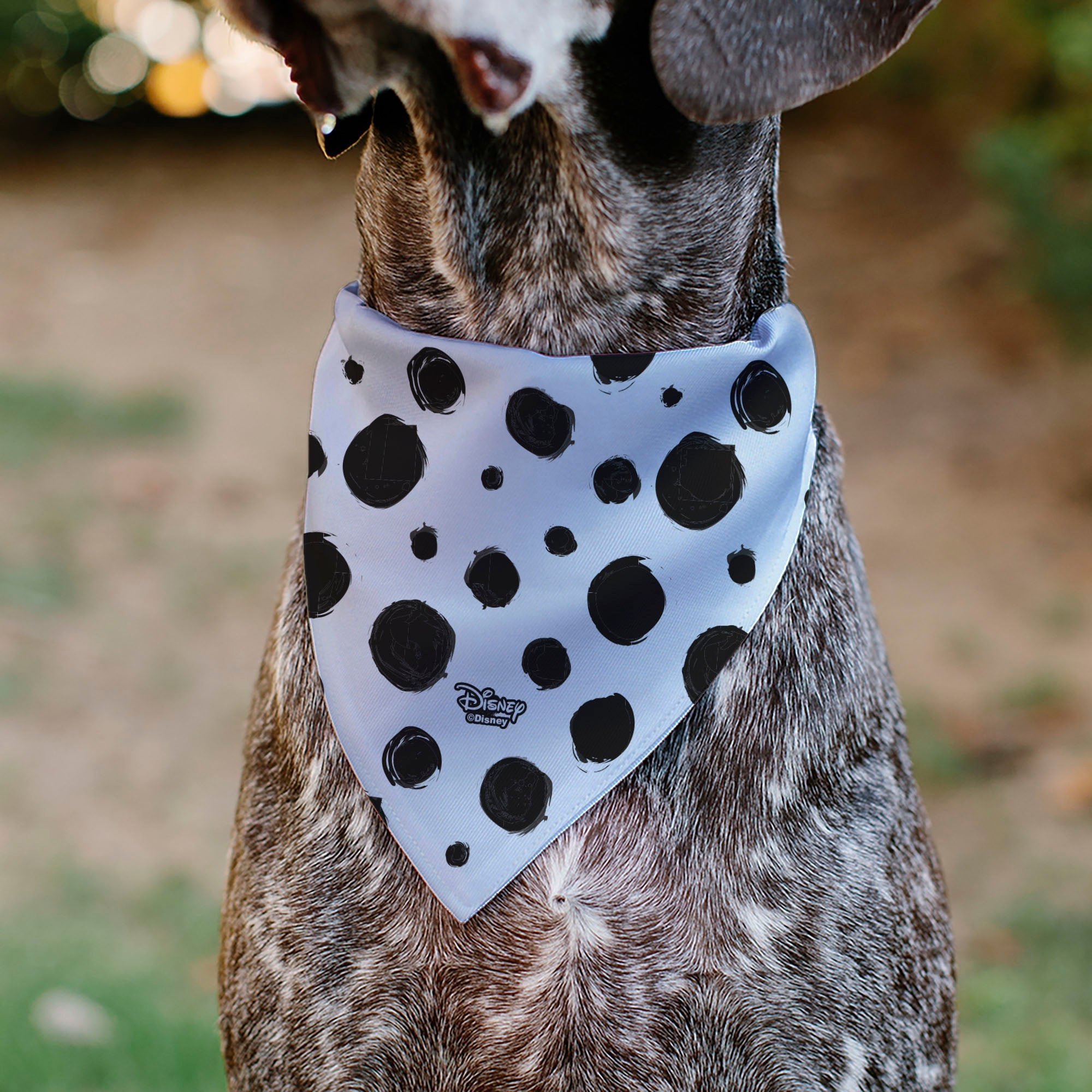 Pet Bandana - 101 Dalmatians Cruellas Spots White/Black 