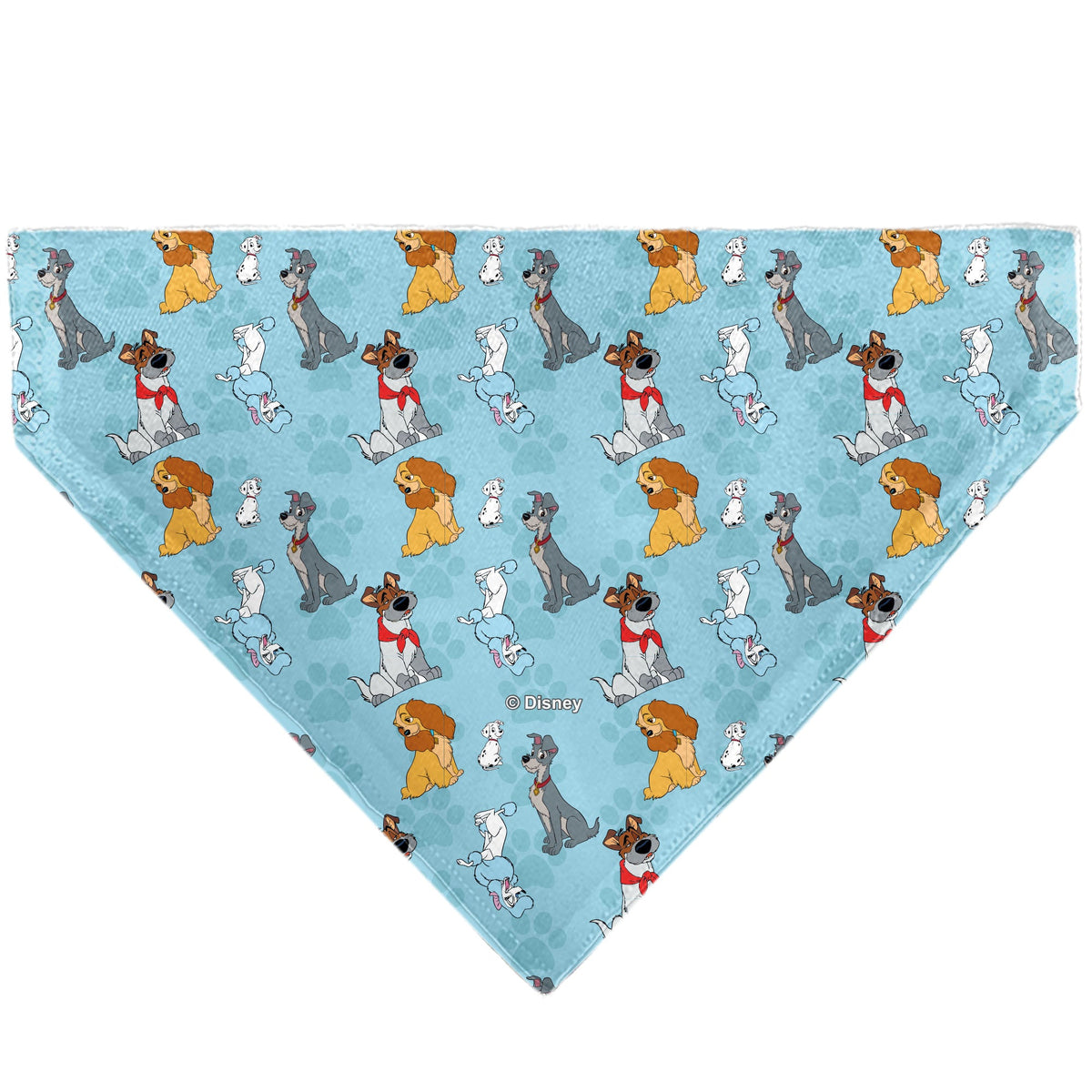 Pet Bandana - Disney Dogs 5-Dog Group Collage/Paws Blues | HT Animal Supply