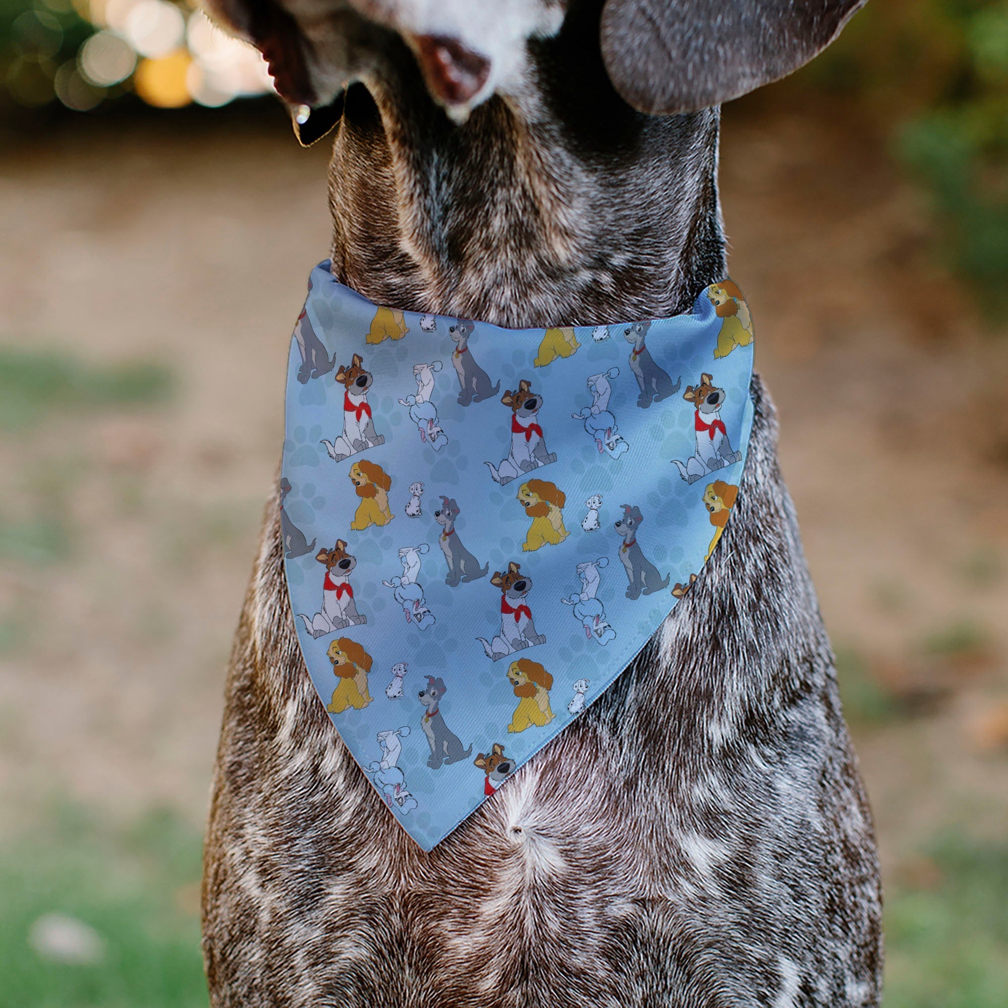 Pet Bandana - Disney Dogs 5-Dog Group Collage/Paws Blues 