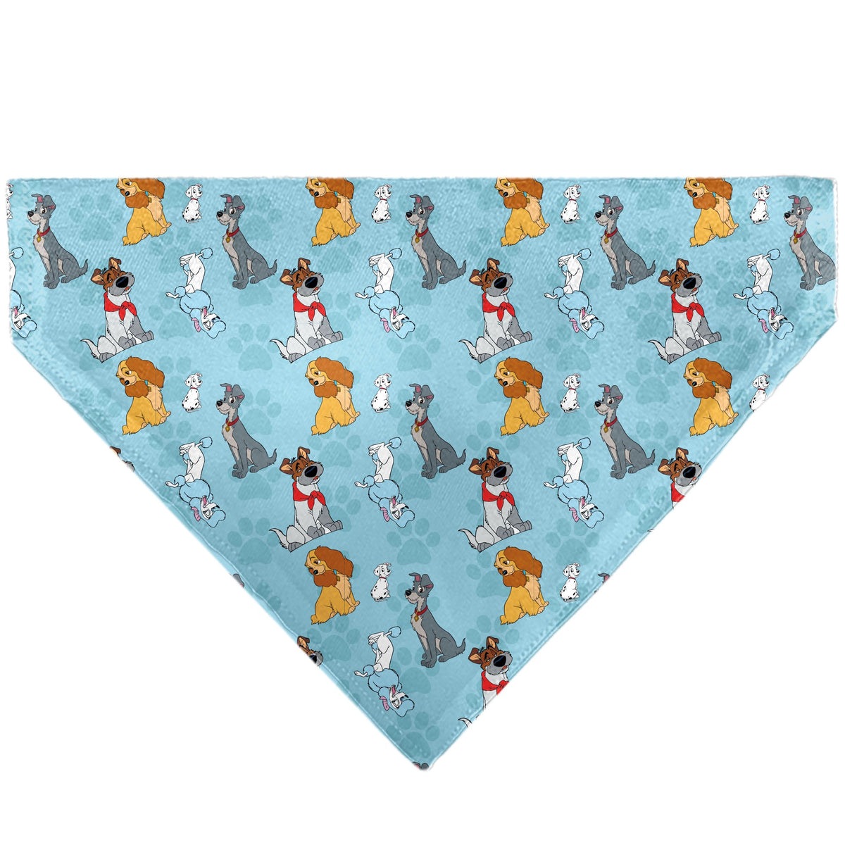 Pet Bandana - Disney Dogs 5-Dog Group Collage/Paws Blues | HT Animal Supply