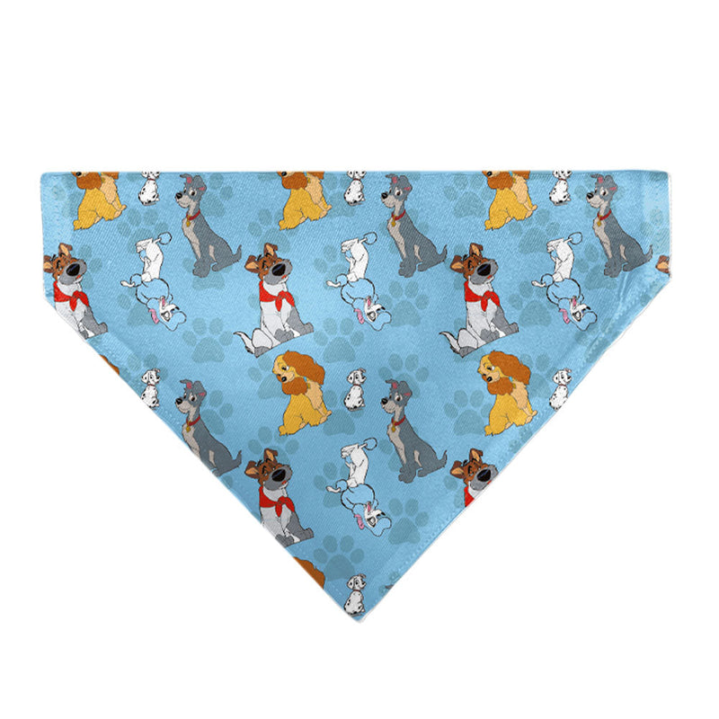 Pet Bandana - Disney Dogs 5-Dog Group Collage/Paws Blues 