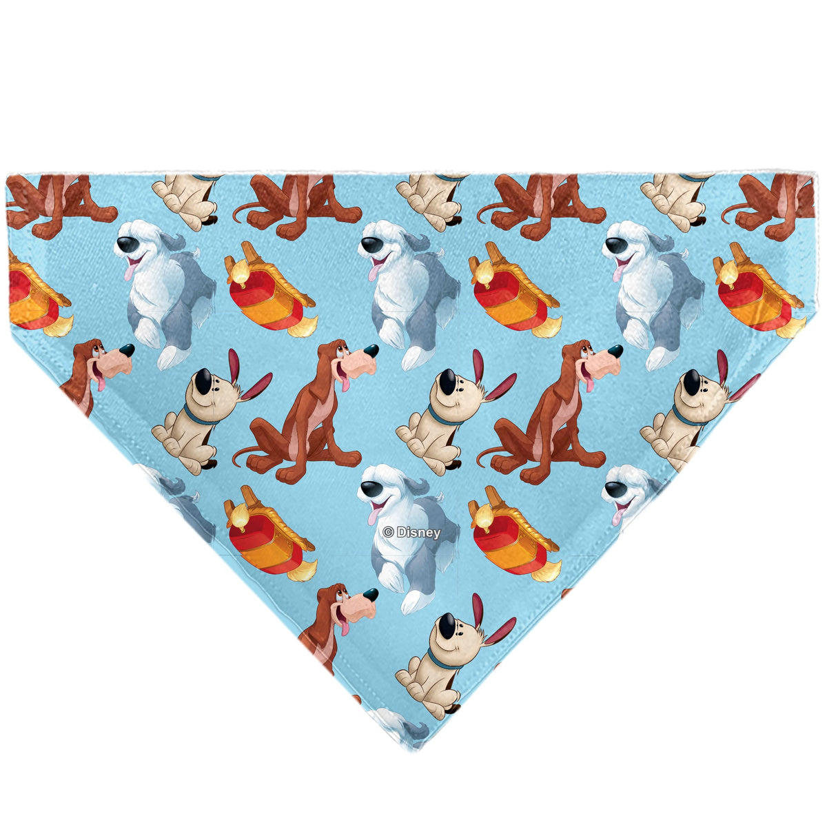 Pet Bandana - Disney Princess Dogs 4-Dog Group Collage/Paws Blues | HT Animal Supply