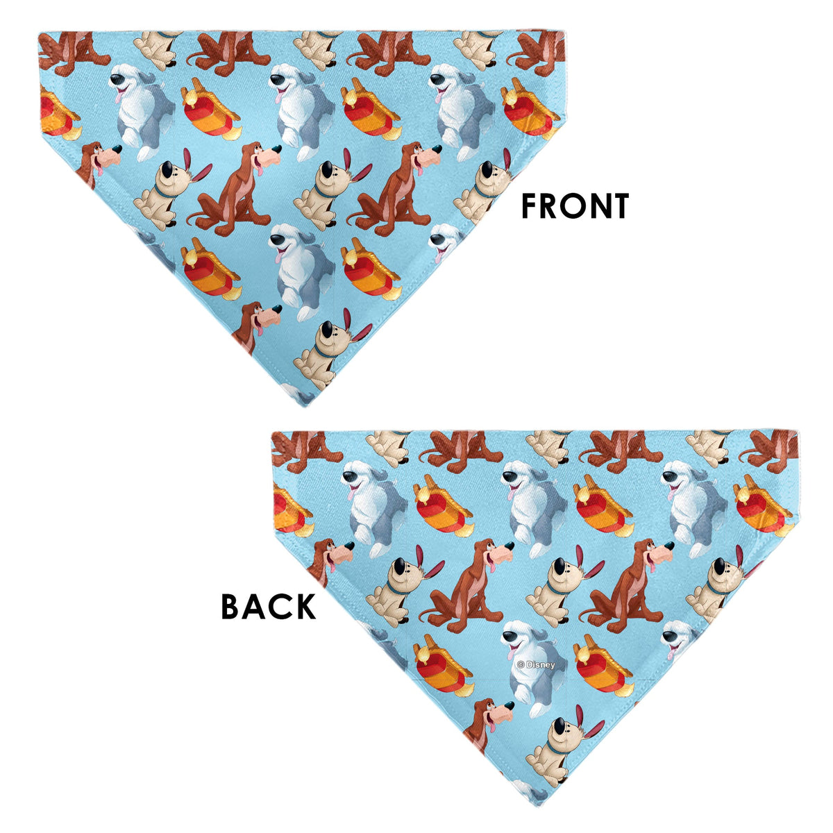 Pet Bandana - Disney Princess Dogs 4-Dog Group Collage/Paws Blues | HT Animal Supply