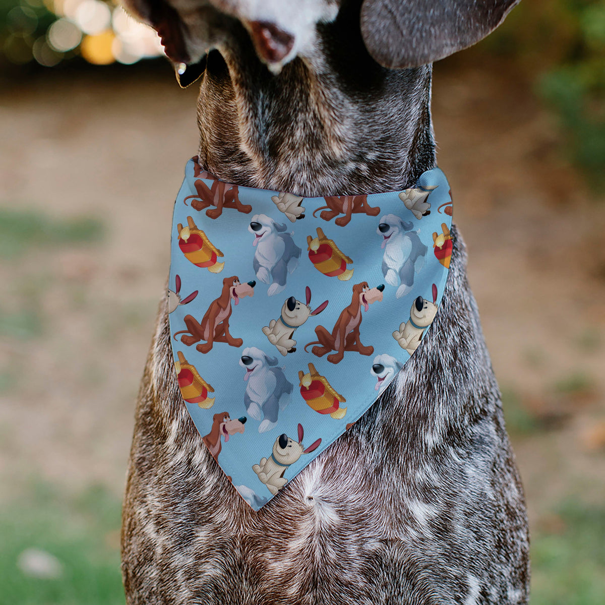Pet Bandana - Disney Princess Dogs 4-Dog Group Collage/Paws Blues | HT Animal Supply