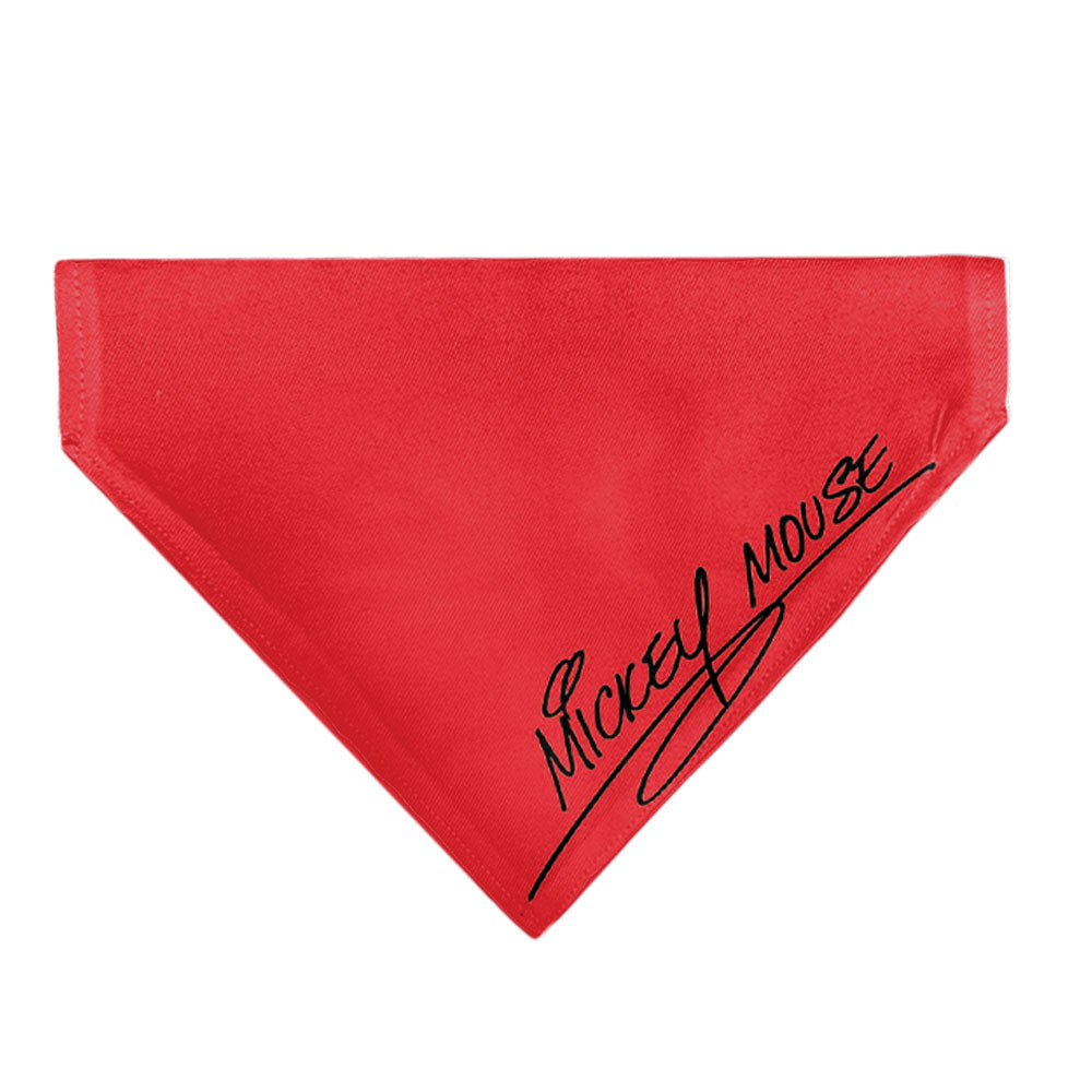 Pet Bandana - Mickey Mouse Face Character Close-Up Red 