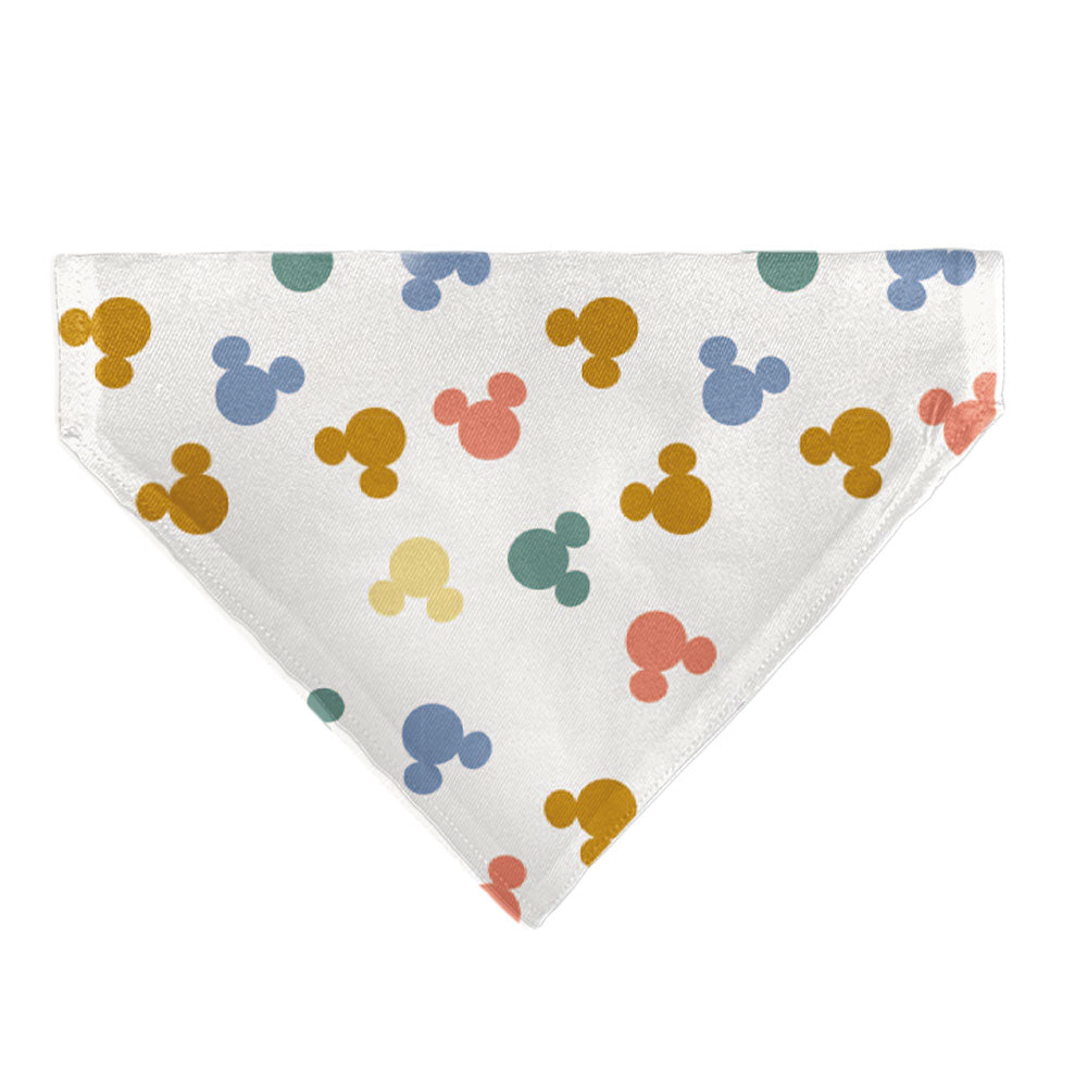 Pet Bandana - Mickey Mouse Ears Icon Scattered White 