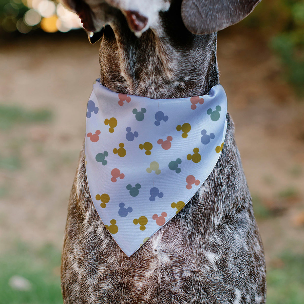Pet Bandana - Mickey Mouse Ears Icon Scattered White 