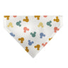 Pet Bandana - Mickey Mouse Ears Icon Scattered White