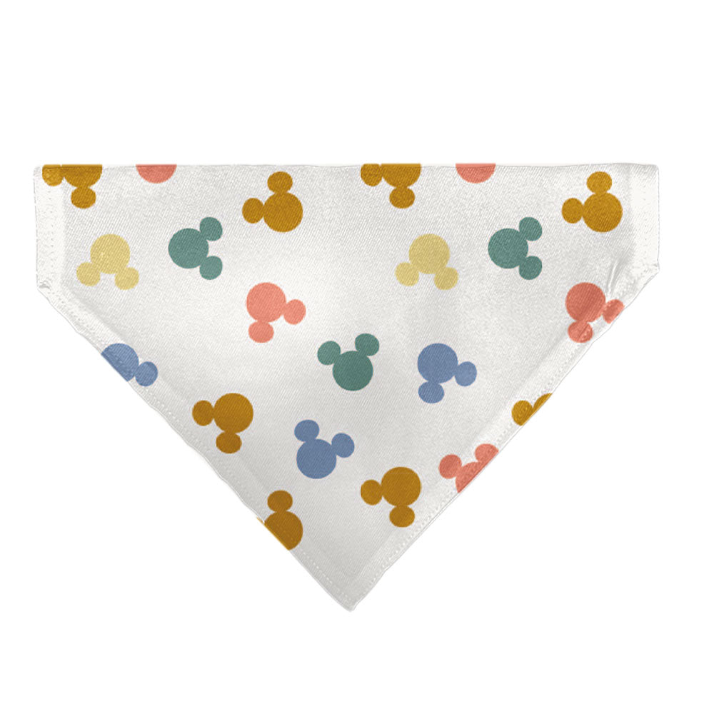 Pet Bandana - Mickey Mouse Ears Icon Scattered White 