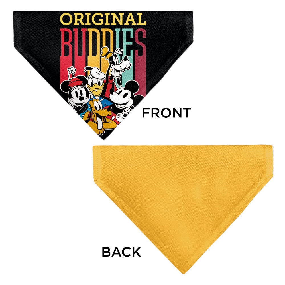 Pet Bandana - Disney Fab Five ORIGINAL BUDDIES Group Pose Black 